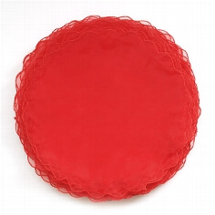 Tüllkreise für Gastgeschenke in Rot