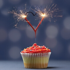 Wondercandle Herz, rot