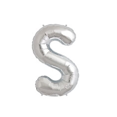 XXL Folienballon Buchstabe "S", silber