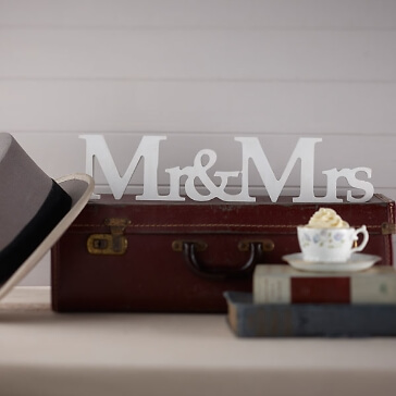 Holzschilder Mr & Mrs