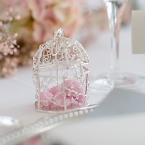 Kleine Voliere aus Metall, silber, 2 St.