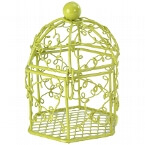 Grünes Tischaccessoires in der Optik einer Voliere