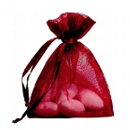 Organzasäckchen bordeauxe