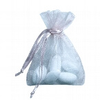 Organzasäckchen hellblau