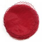 Tüllkreis für Gastgeschenke in Dunkelrot