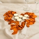 Rosenblätter orange deko