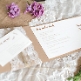 Hochzeitseinladung Mia aus Kraftpapier mit Spitzenband Rustikal und Boho Gesamtansicht