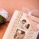 Fotokarte Hochzeitseinladung in Rosa mit goldenen geometrischen Akzenten - Anhänger