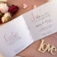 Romantische Hochzeitseinladung mit rosa Akzenten