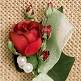 Hochzeitsanstecker Rosen, rot, Deko