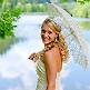 Spitzenschirm Europa - Braut mit Schirm