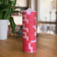 Design Kerze als Liebesgeschenk in Pink
