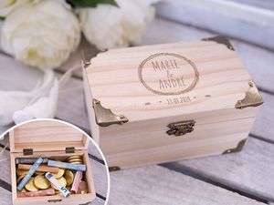 Holztruhe - Geldgeschenkverpackung zur Hochzeit