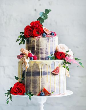 Half Naked Cake Hochzeitstorte