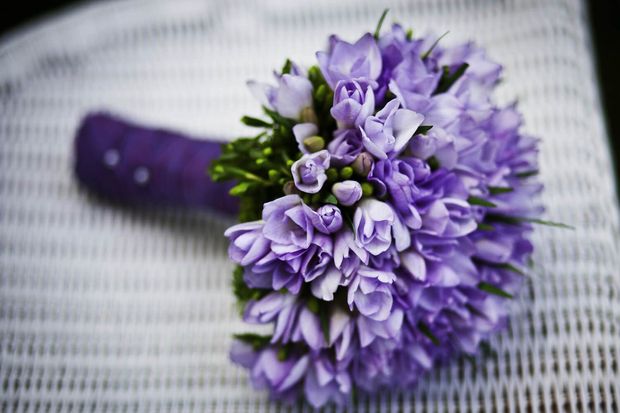 Brautstrauß in Violett