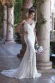 Brautkleid Sincerity 4011 Fit and Flare Kleid mit Nähten aus transparentem Stoff