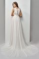 Hochgeschlossenes Brautkleid von Beautiful Bridal Rückenansicht mit 3D Blumen und Keyhole